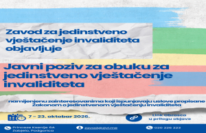 Javni poziv za obuku za jedinstveno vje&scaron;tačenje invaliditeta