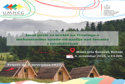 Javni poziv: Trening o mehanizmima zaštite od nasilja nad ženama s invaliditetom