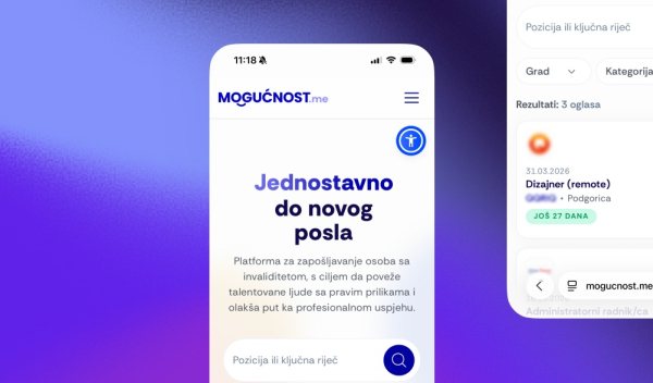 MOGUĆNOST.ME &ndash; DIGITALNA PLATFORMA ZA INKLUZIVNO ZAPO&Scaron;LJAVANJE U CRNOJ GORI