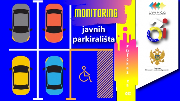 Najava: UMHCG sprovodi monitoring i mapiranje obilježenih parking mjesta za OSI na teritoriji tri crnogorske opštine