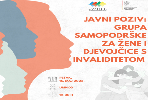 JAVNI POZIV: GRUPA SAMOPODR&Scaron;KE ZA ŽENE I DJEVOJČICE S INVALIDITETOM