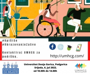 Najava: UMHCG organizuje info štand na Univerzitetu Donja Gorica